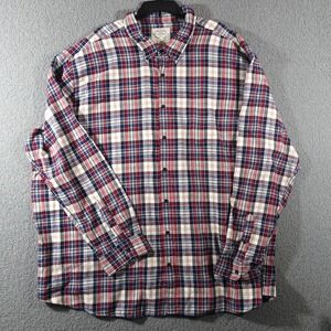 St Johns Bay Flannel Shirt Men Big Tall 5XLT Classic Fit Chest Pocket Polar Bear